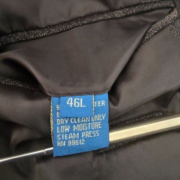 Giorgio Brutini Sport Coat Blazer Jacket Men’s 46L Charcoal Gray Black Striped - Picture 10 of 12